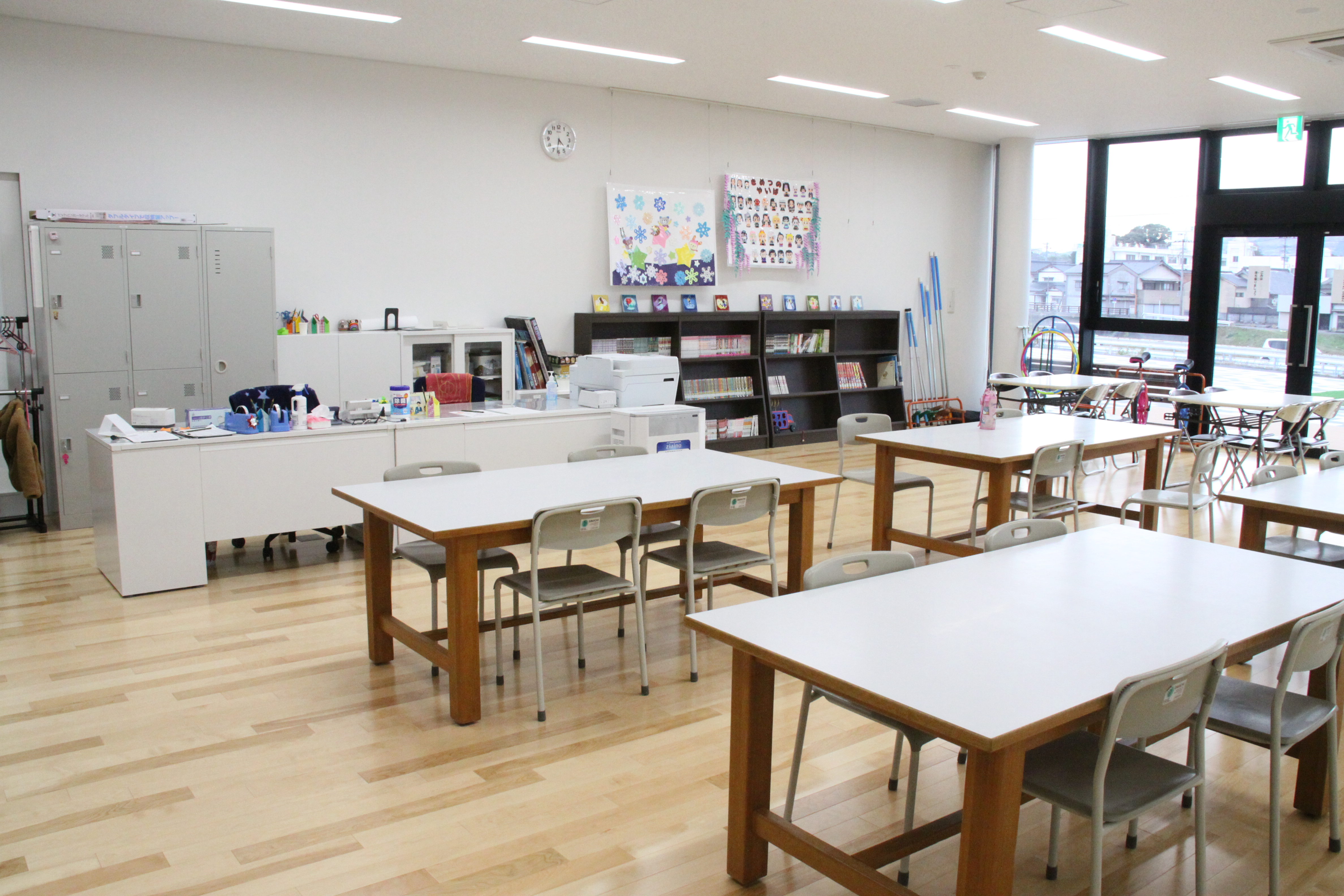▲隣の運動部屋では卓球もできます!